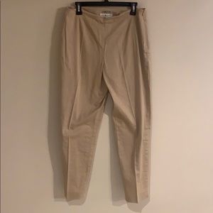 Saks Fifth Avenue real clothes tan flat front pant